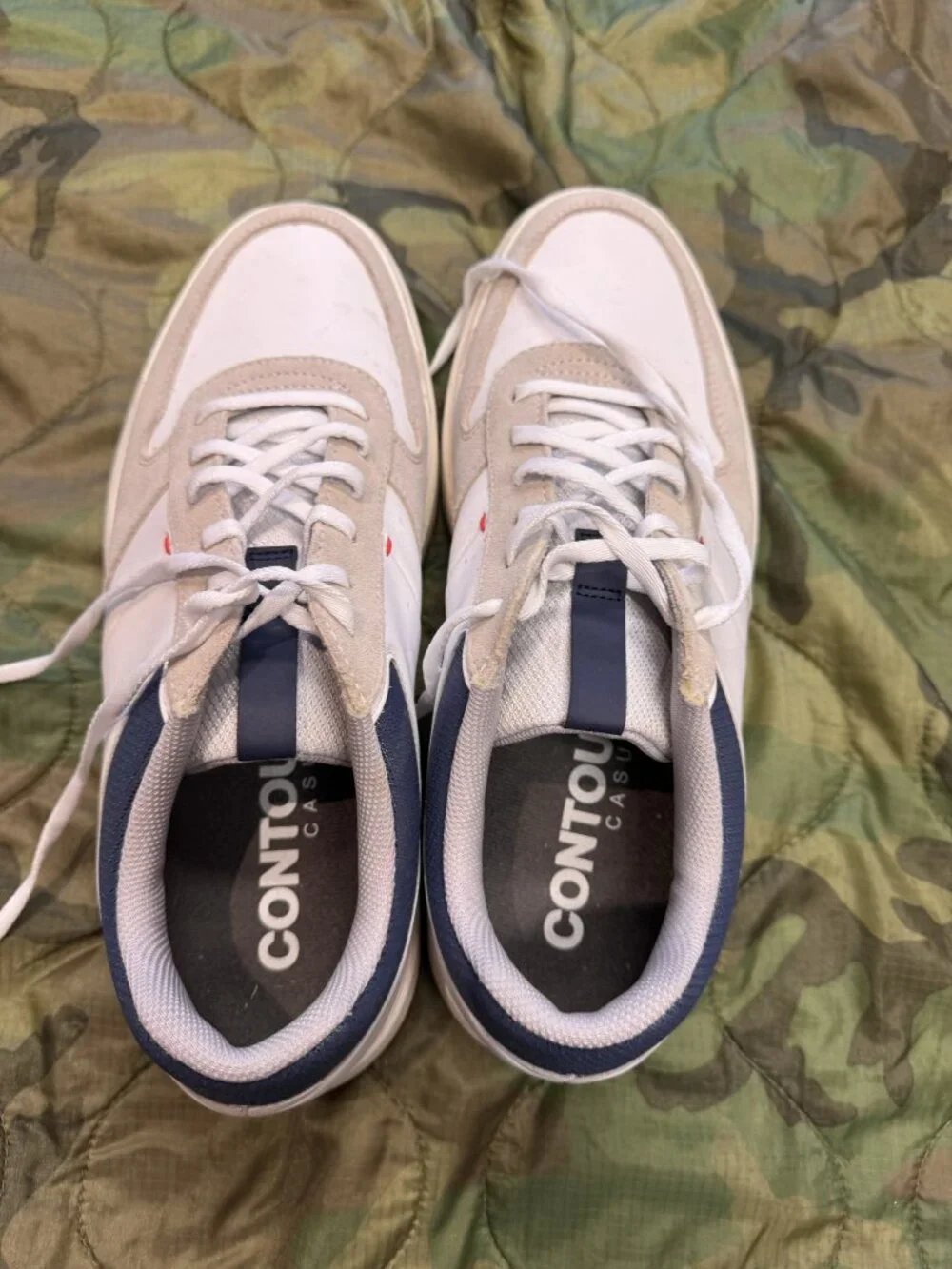 FootJoy Contour Casual Golf Shoes White Gray Navy 54374